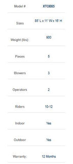 85 FT Dual Lane Extreme Obstacle Course Wet & Dry