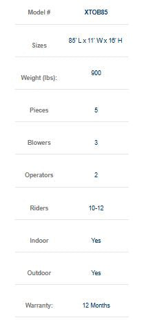 85 FT Dual Lane Extreme Obstacle Course Wet & Dry