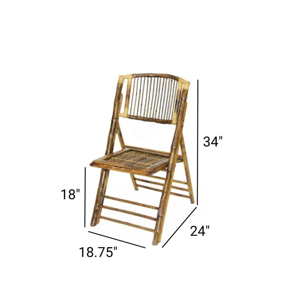 Bamboo Folding Chair - Stick Back