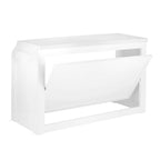 6' White Portable Folding Bar with HPL Reversible Front, Flush Top & Shelf