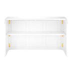 6' White Portable Folding Bar with HPL Reversible Front, Flush Top & Shelf