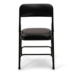Titan Series Premium Triple-Braced Vinyl Padded Metal Folding Chair - Black
