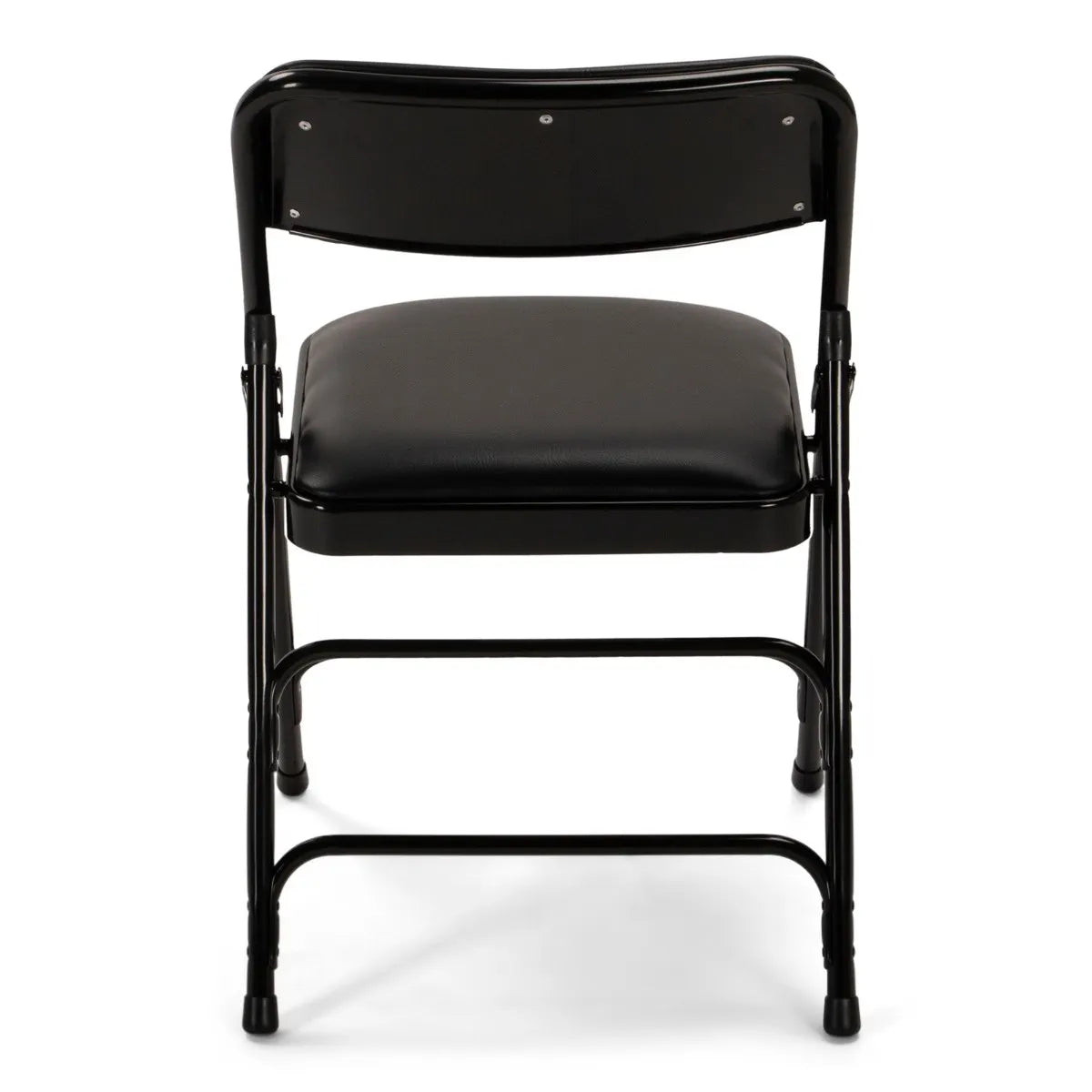 Titan Series Premium Triple-Braced Vinyl Padded Metal Folding Chair - Black