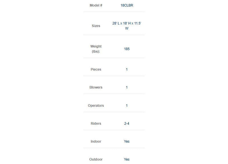 18 FT Light Commercial Brick Blaster Water Slide