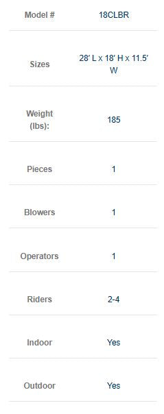 18 FT Light-Commercial Brick Blaster Water Slide