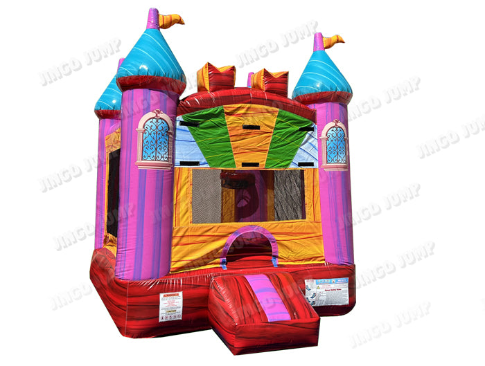 Marble Pink Inflatable Castle Bounce House with Blower 10 x10