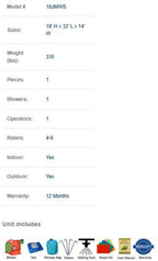 18 FT Jamaica Wave Wet &amp; Dry Inflatable Water Slide (Includes Blower)