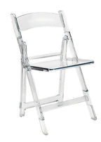 100 Chair Pack Clear Resin Folding Chair FREE Shipping