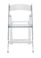 100 Chair Pack Clear Resin Folding Chair FREE Shipping