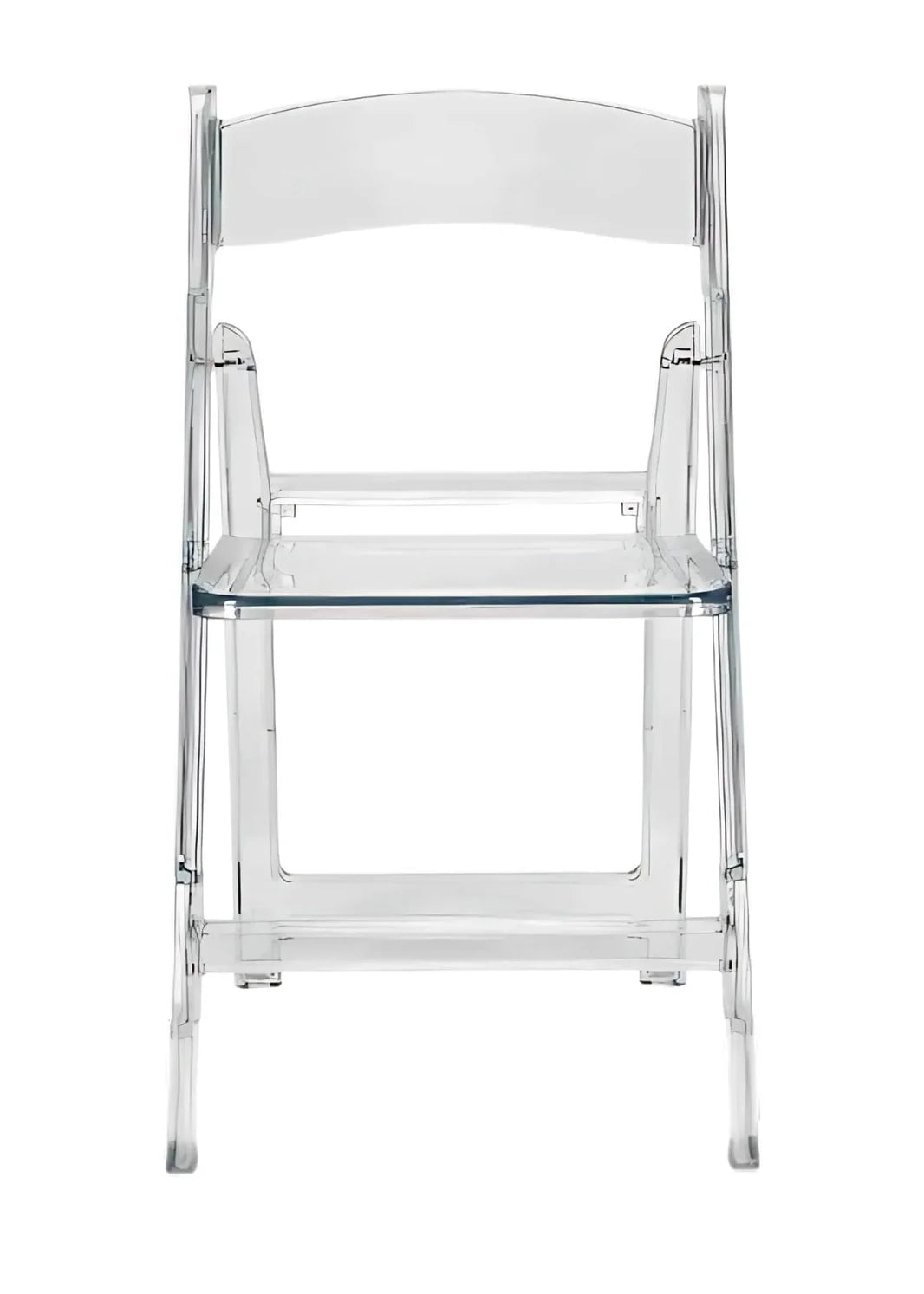100 Chair Pack Clear Resin Folding Chair FREE Shipping