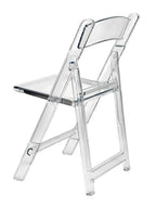 100 Chair Pack Clear Resin Folding Chair FREE Shipping