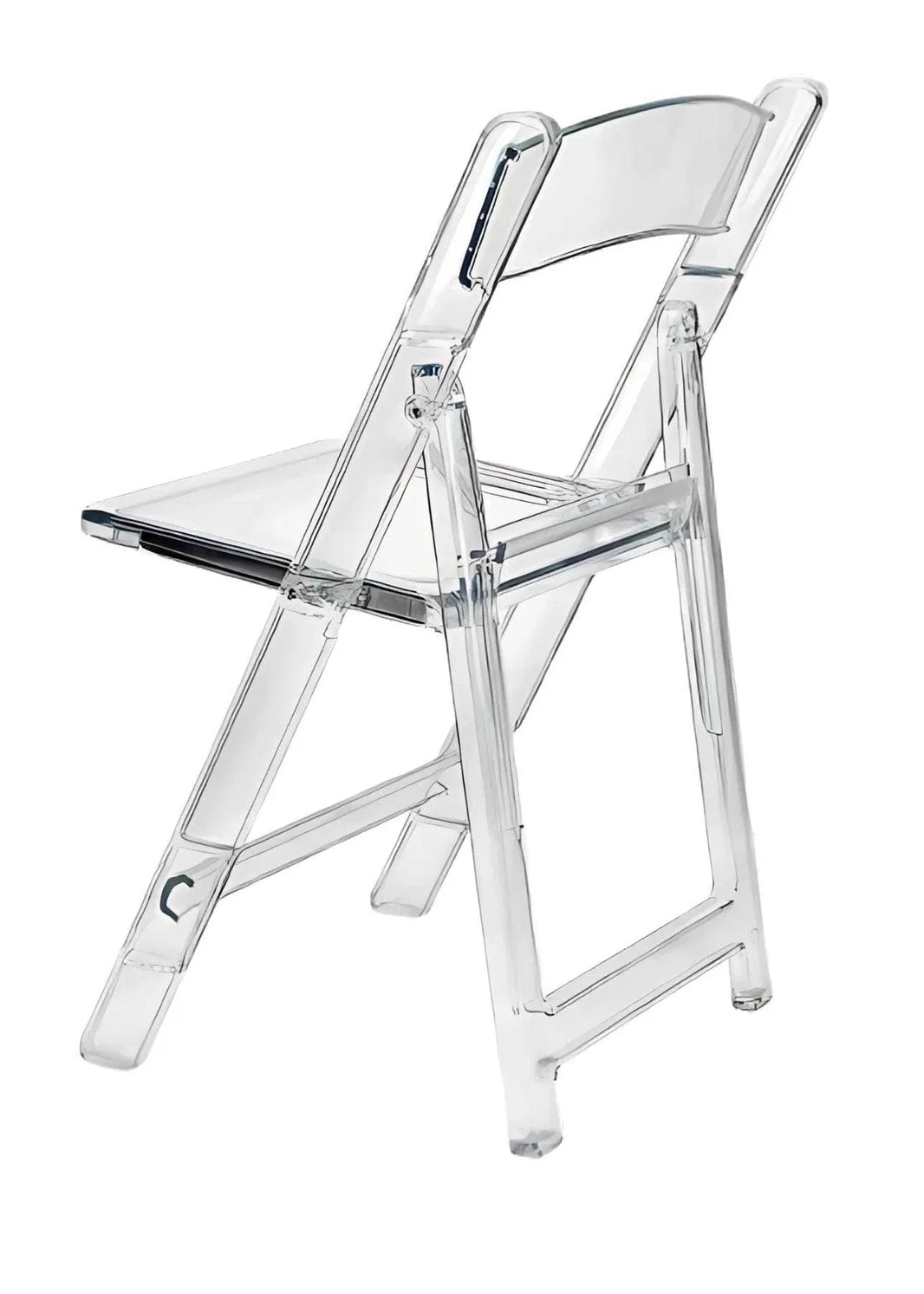 100 Chair Pack Clear Resin Folding Chair FREE Shipping