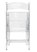 100 Chair Pack Clear Resin Folding Chair FREE Shipping