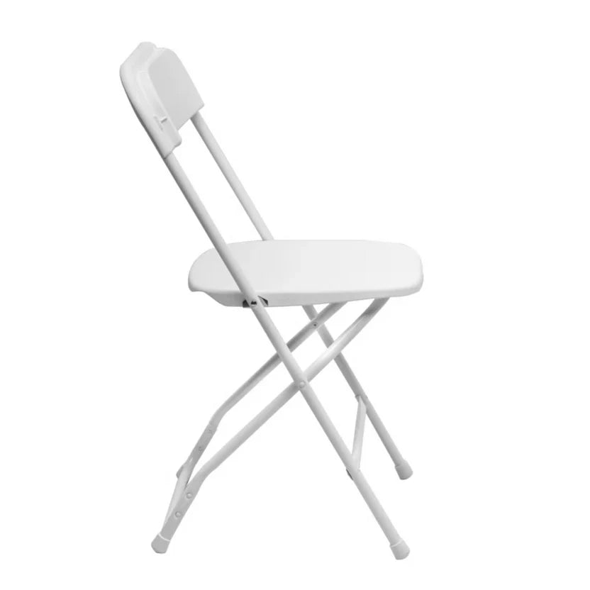 Set of 100 White Folding Chairs Bundle Heavy-Duty