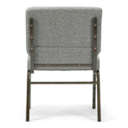 Silla de iglesia Serenity Seating - Tela gris/Estructura de veta dorada - 53 cm de ancho
