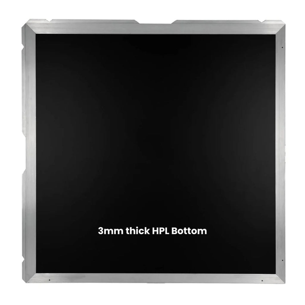 20' x 20' White Portable Dance Floor with Black Edge Trim