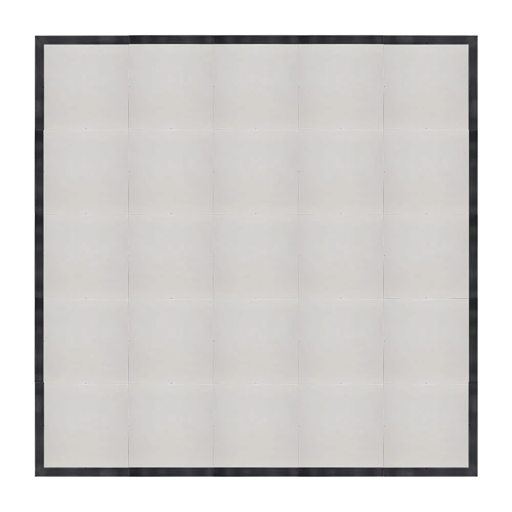 20' x 20' White Portable Dance Floor with Black Edge Trim Main image