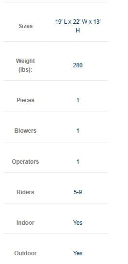 Inflatable Carnival Dual Lane Combo With blower