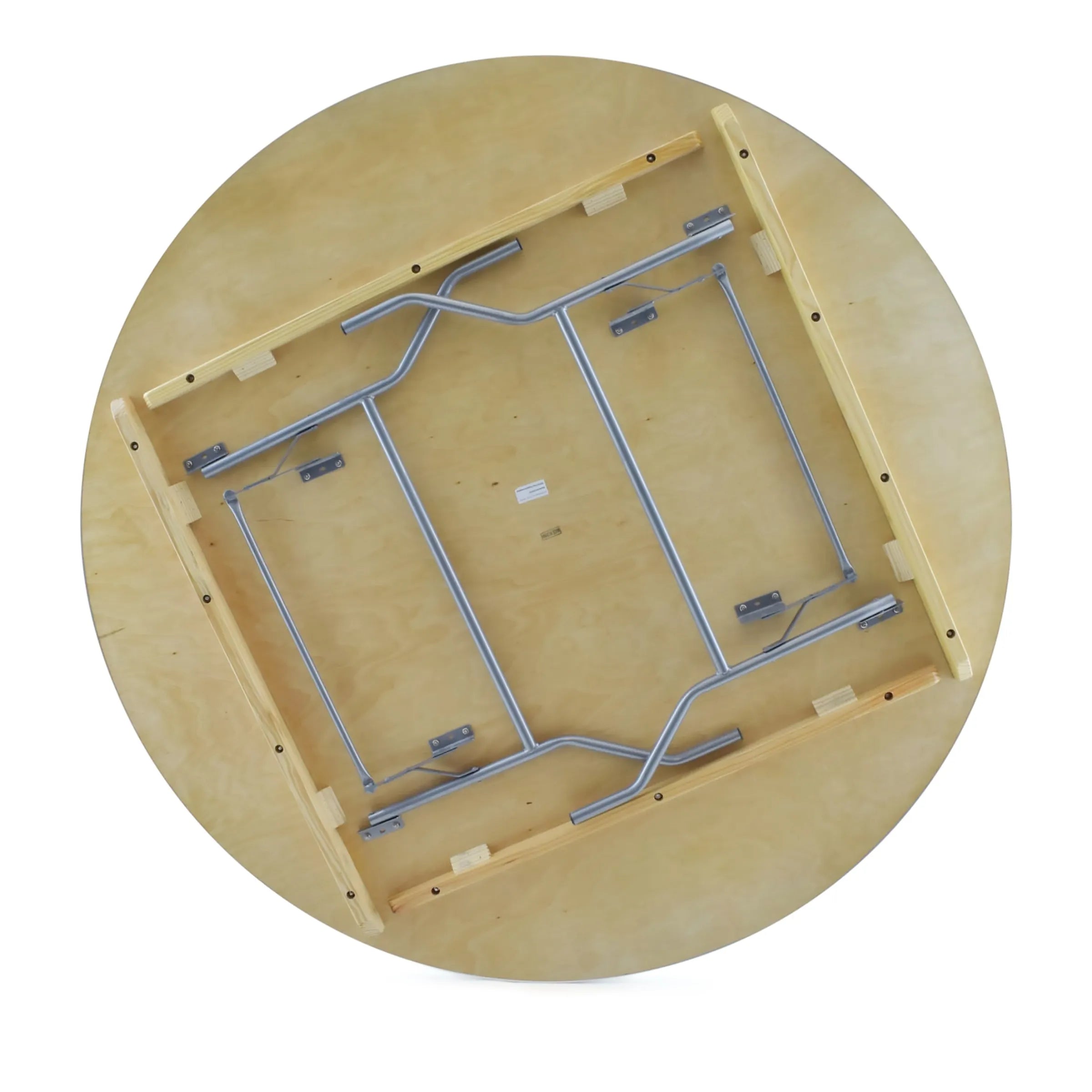 TitanPRO Heavy Duty Birchwood Folding Banquet Table - 72" Round