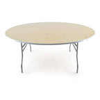 TitanPRO Heavy Duty Birchwood Folding Banquet Table - 72" Round