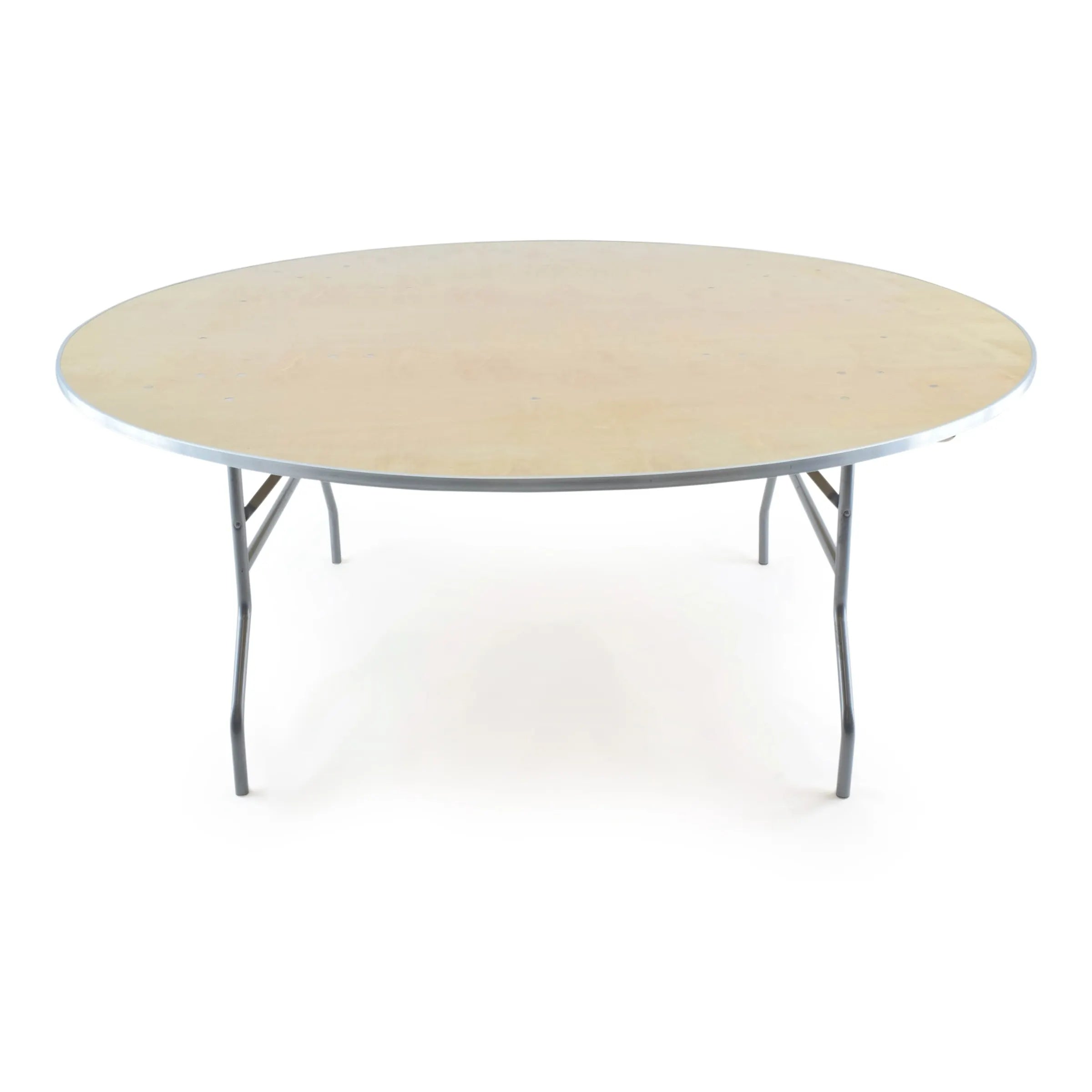 TitanPRO Heavy Duty Birchwood Folding Banquet Table - 72" Round