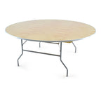 TitanPRO Heavy Duty Birchwood Folding Banquet Table - 72" Round