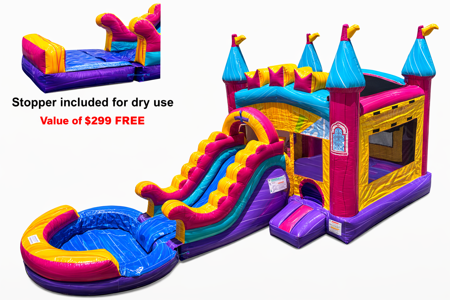 Marble Front Slide Princess Combo ( Wet /Dry ) Main image