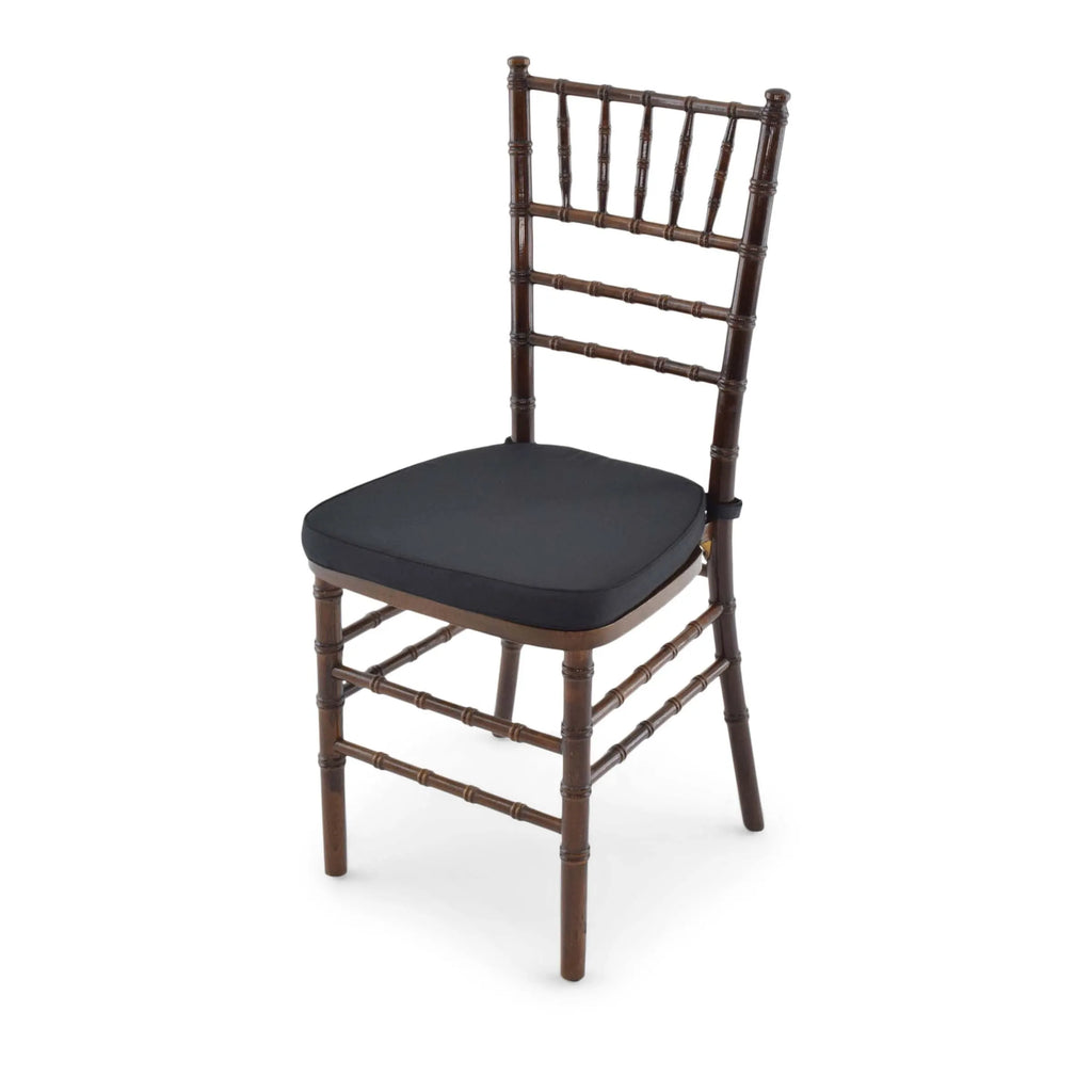 Wood Chiavari Chair Package - 200 Wood Chiavari Fruitwood Chairs with Cushion Option, 2 Stacking Chair Dollies