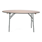10 - Titan Series Plus60'' Round European Plywood Folding Table and Universal Table Cart Bundle
