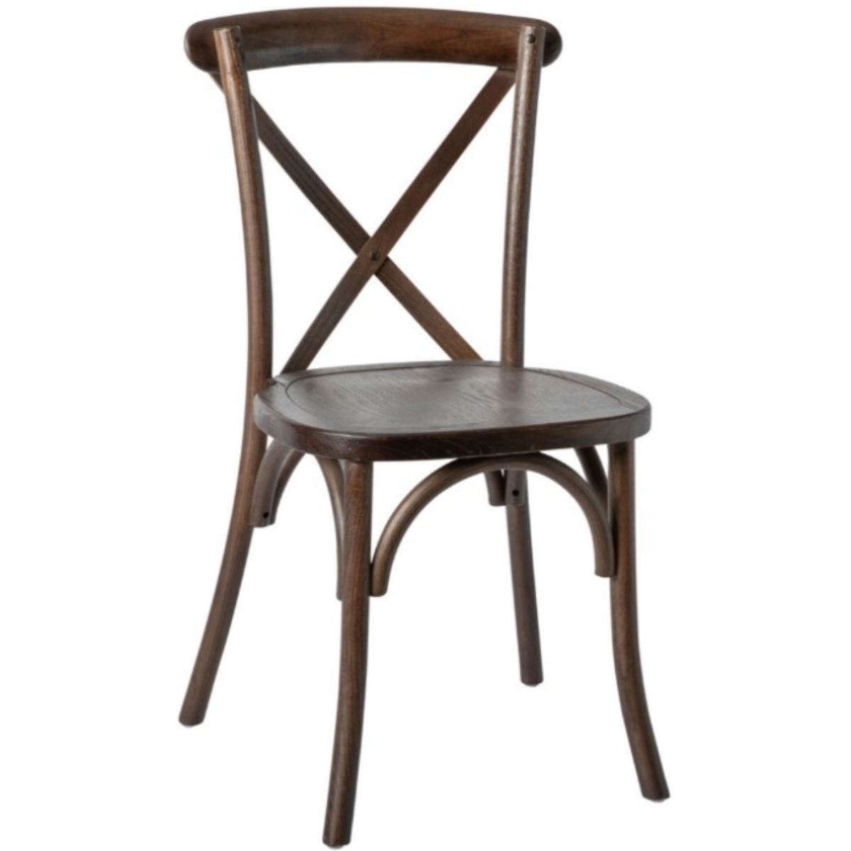 Brown Farmhouse Resin Cross Back Chair Main image