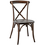 Brown Farmhouse Resin Cross Back Chair