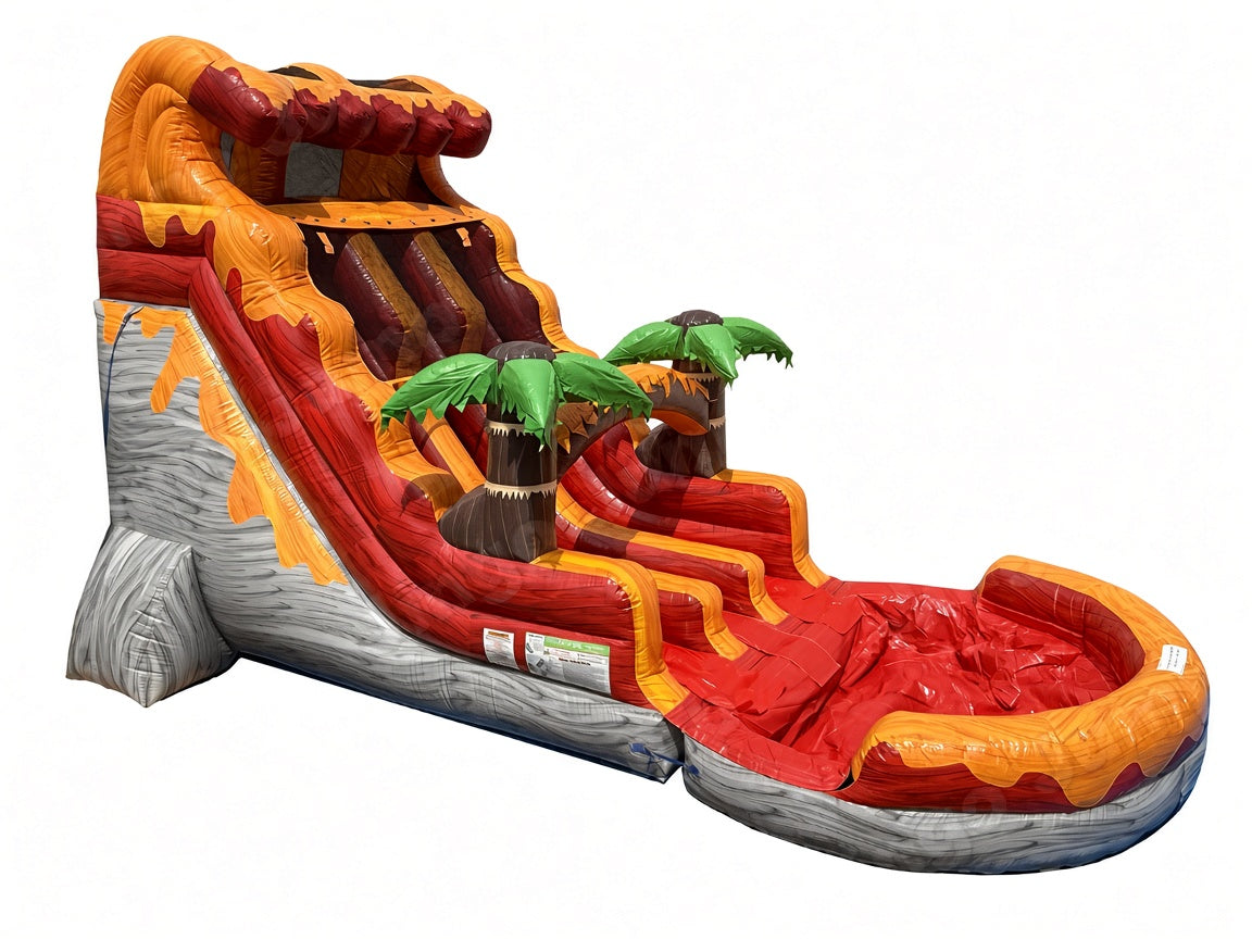 17 FT Dual Lane Volcano Wet and Dry Water Slide (15 oz Vinyl) Secondary image