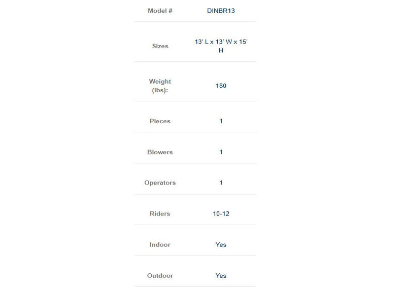 Dinosaur 13×13 Inflatable Bouncer