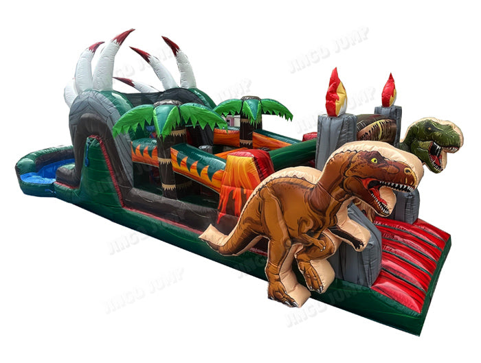 Inflatable Jurassic Wet/Dry Obstacle Course Main image