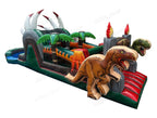 Inflatable Jurassic Wet/Dry Obstacle Course With blower commercial grade