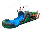 Inflatable Jurassic Wet/Dry Obstacle Course With blower commercial grade