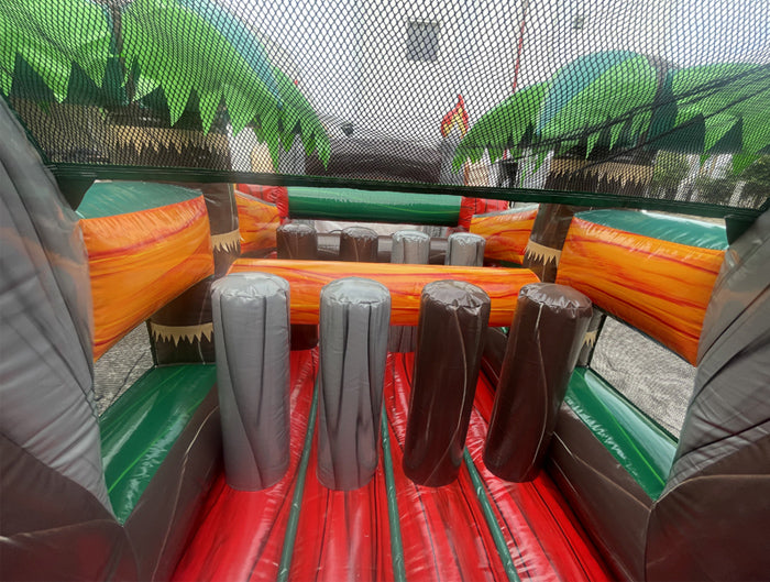 Inflatable Jurassic Wet/Dry Obstacle Course With blower commercial grade