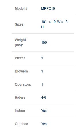 Marble Pink Inflatable Castle Bounce House with Blower 10 x10