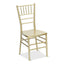 Gold metal chair on a white background