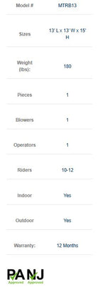 Inflatable bouncer Monster Trucks 13×13 Commercial grade