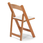 Wood Folding Chair - Natural with White Pad