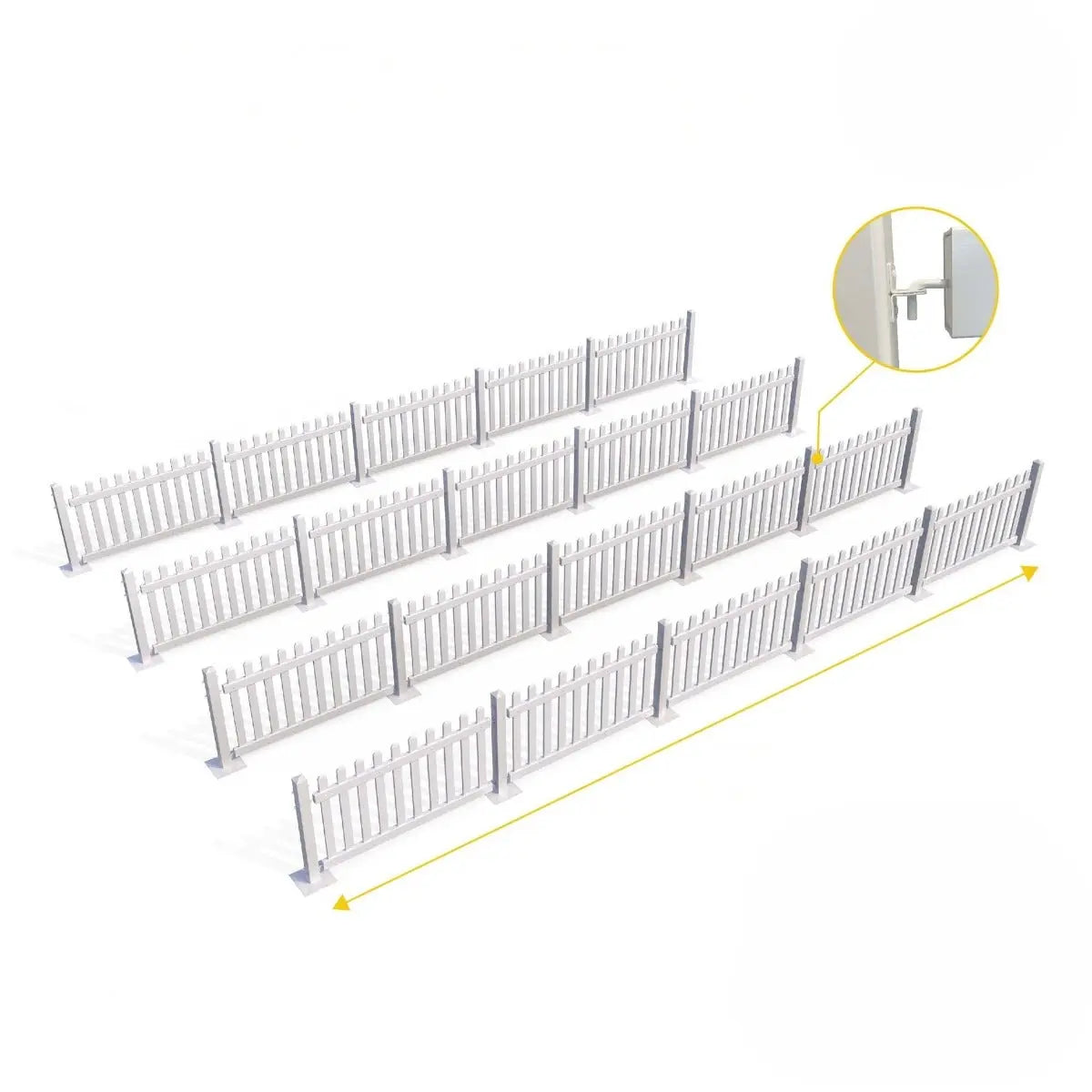 ModFence Picket Event Fencing Kit -  120ft