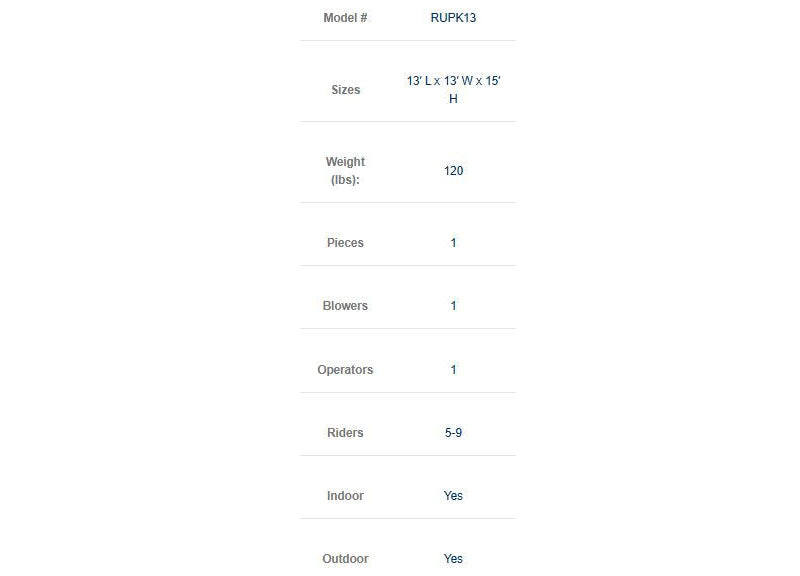 Inflatable Light-Commercial Pink Castle 13’x13′