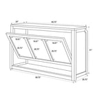 6' White Portable Folding Bar with HPL Reversible Front, Flush Top & Shelf