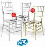 40 Chair Pack Clear Resin ProClear™ Chiavari Chair Free Shipping