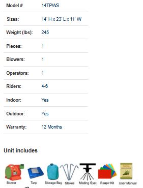 14 FT Tropical Paradise Water Slide