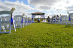 100  Resin Folding Chairs with 4 Dollies and 4 Straps Bundle