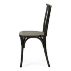 Resin Willow Stacking Chair 3 Colors available White, Black, Medium with Black Grain