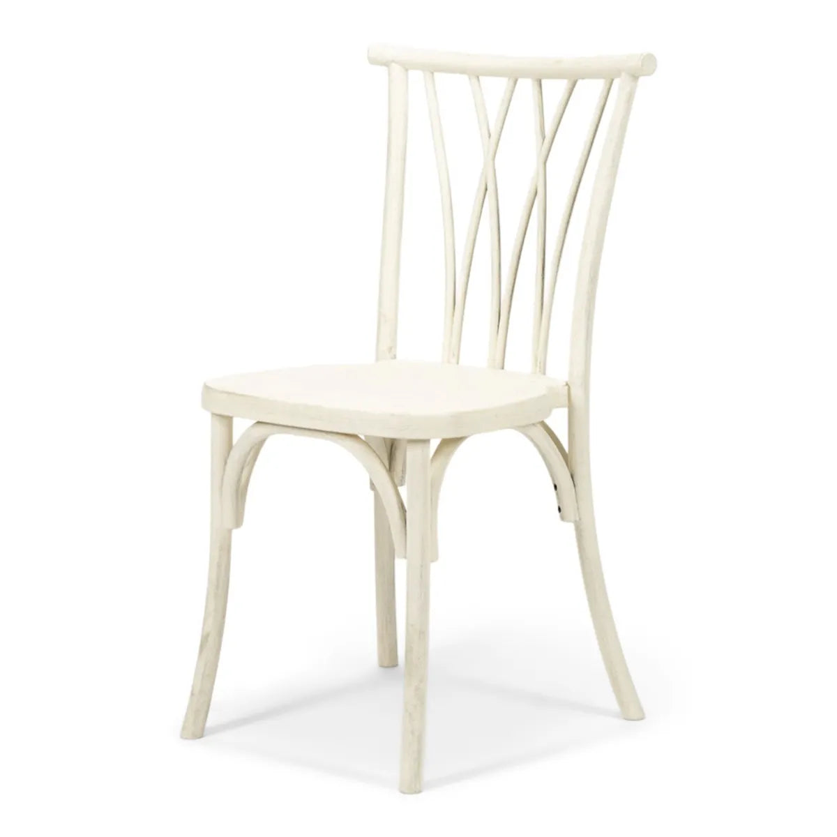 Resin Willow Stacking Chair 3 Colors available White, Black, Medium with Black Grain