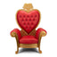 Royal Heart Throne Chair - Red Vinyl/Gold Frame